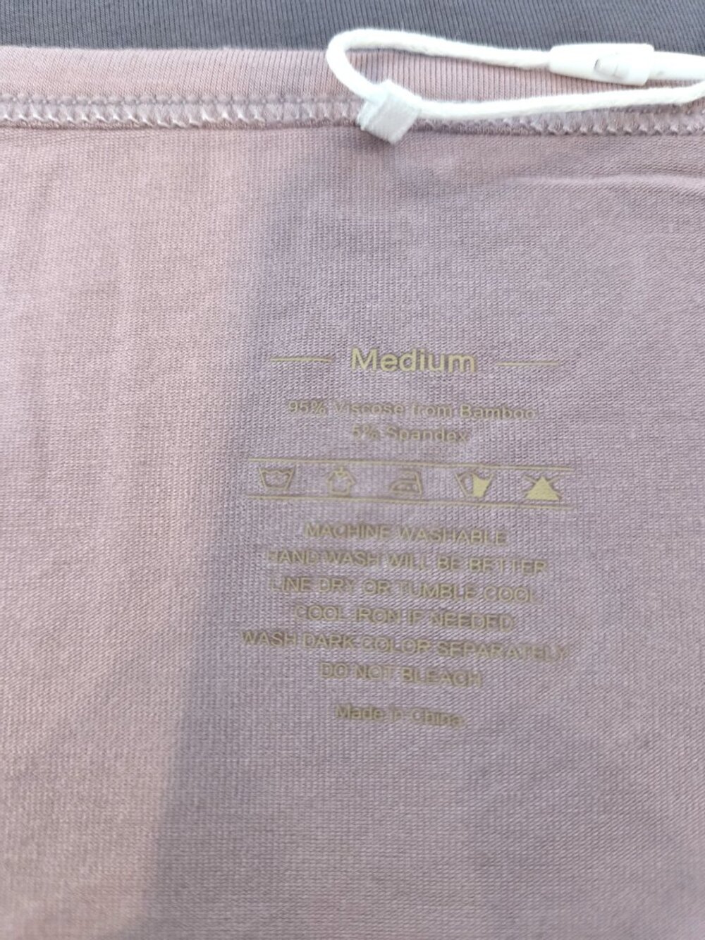 NWT Bamboo Bud Lavender & Gray Long Sleeve Pajama Set Size M - Picture 4 of 5